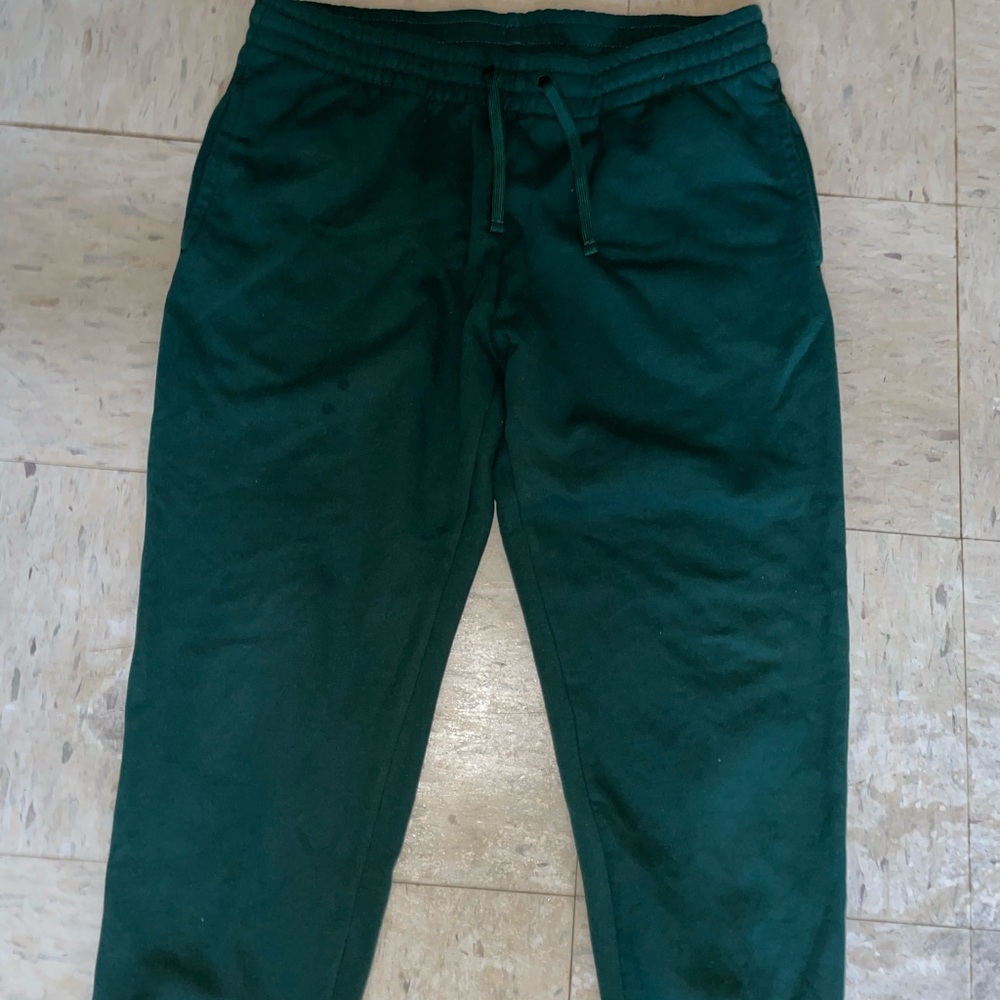 Men's Dark Green Drawstring Sweatpants - Casual Joggers